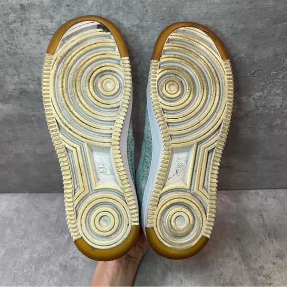 Nike Air Force 1 Flyknit Sneakers 820256-400 Womens sz 9- teal - Picture 5 of 6